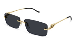 Cartier Panthère de Cartier Unisex Rimless Rectangle Sunglasses in Gold – Product Photo 2