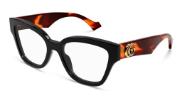 Cat-Eye Eyeglasses من غوتشي بلون أسود أحمر - صورة المنتج 1