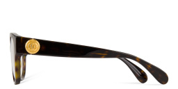 Shop GUCCI Square Eyeglasses in Havana online.