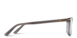 Shop GUCCI Wide Rectangle Eyeglasses in Grey online.