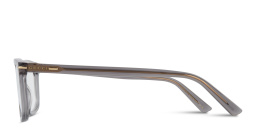 Shop GUCCI Wide Rectangle Eyeglasses in Grey online.