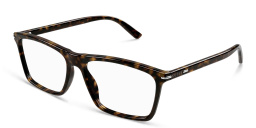 Shop GUCCI Wide Rectangle Eyeglasses in Havana online.