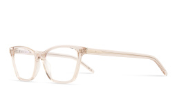 Shop SAINT LAURENT Wide Cat-Eye Eyeglasses in Clear online.