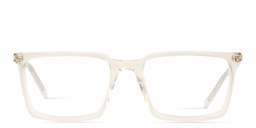 Shop SAINT LAURENT Unisex Square Eyeglasses in Clear online.