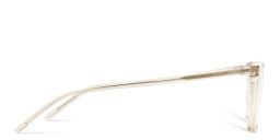 Shop SAINT LAURENT Unisex Square Eyeglasses in Clear online.