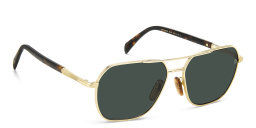 Shop DAVID BECKHAM Aviator Sunglasses in Gold Havana online.
