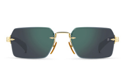 Shop DAVID BECKHAM Irregular Sunglasses in Gold Havana online.
