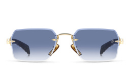 Shop DAVID BECKHAM Irregular Sunglasses in Gold Black online.
