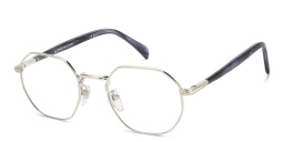 DAVID BECKHAM Talisman Irregular Eyeglasses in Striped Black Pladium – Product Photo 2