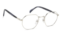 DAVID BECKHAM Talisman Irregular Eyeglasses in Striped Black Pladium – Product Photo 3