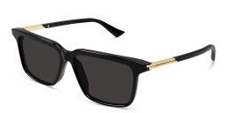 BOTTEGA VENETA Rectangle Sunglasses in Black – Product Photo 1