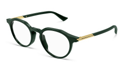 Shop BOTTEGA VENETA Ribbon Panthos Eyeglasses in Green online.