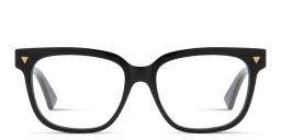 Shop BOTTEGA VENETA Triangle Stud Square Eyeglasses in Black online.