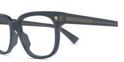 Shop BOTTEGA VENETA Triangle Stud Square Eyeglasses in Grey online.