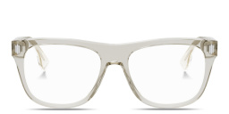 Shop FENDI Fendi First Brown Square Eyeglasses in Transparent Beige online.