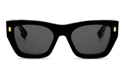 Shop FENDI Fendi Roma Violet Rectangular Sunglasses in Black online.