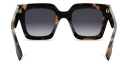 نظارات شمسية فندي روما بإطار مربّع بنقشة الهافان من فيندي بلون أسود وهافان كلاسيكي بنقشة أف أف - صورة المنتج 4