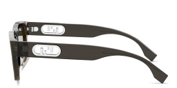 تسوق نظارات شمسية أو لوك بإطار مستطيل بني اللون فيندي بلون بني متدرّج شفاف أونلاين.