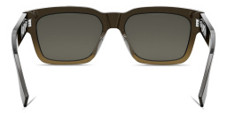 تسوق نظارات شمسية أو لوك بإطار مستطيل بني اللون فيندي بلون بني متدرّج شفاف أونلاين.