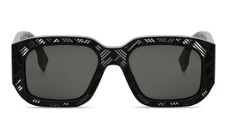 FENDI Shadow Rectangle Sunglasses in Black – Product Photo 1
