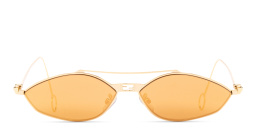 Shop FENDI Baguette Cat-Eye Sunglasses in Gold online.