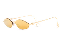 Shop FENDI Baguette Cat-Eye Sunglasses in Gold online.