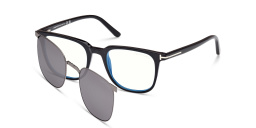 تسوق نظارات طبية مربعة توم فورد بلون أسود لامع أونلاين.