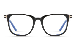 Shop TOM FORD Square Eyeglasses in Shiny Black online.