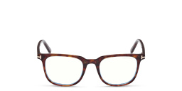 Shop TOM FORD Square Eyeglasses in Dark Havana online.