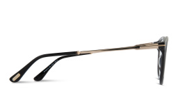 Shop TOM FORD Round Eyeglasses in Shiny Black online.