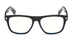 Shop TOM FORD Square Eyeglasses in Shiny Black online.