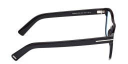 Shop TOM FORD Square Eyeglasses in Shiny Black online.