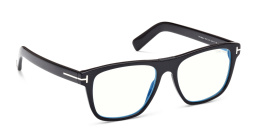 Shop TOM FORD Square Eyeglasses in Shiny Black online.