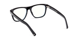 Shop TOM FORD Square Eyeglasses in Shiny Black online.