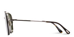 TOM FORD Leon Pilot Sunglasses in Silver – Product Photo 4