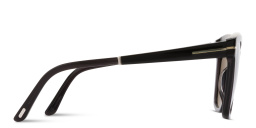 Shop TOM FORD Lucia Square Sunglasses in Black online.