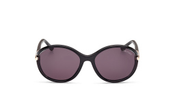 TOM FORD Melody Round Sunglasses in Shiny Black – Product Photo 1