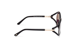 TOM FORD Melody Round Sunglasses in Shiny Black – Product Photo 3