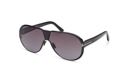 TOM FORD Vincenzo Pilot Sunglasses in Shiny Black – Product Photo 2