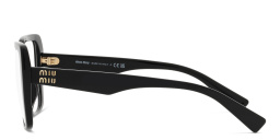 نظارات طبية مربعة من ميو ميو بلون أسود - صورة المنتج 3