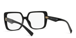 Shop MIU MIU Square Eyeglasses in Black online.