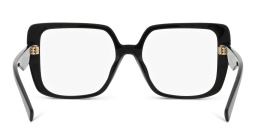 Shop MIU MIU Square Eyeglasses in Black online.