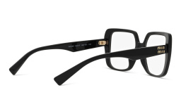 Shop MIU MIU Square Eyeglasses in Black online.
