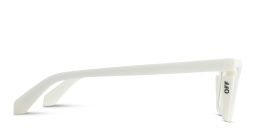 OFF WHITE Style 50 Unisex Wide Cat-Eye Eyeglasses in White – Product Photo 3