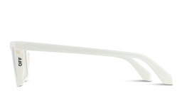 OFF WHITE Style 50 Unisex Wide Cat-Eye Eyeglasses in White – Product Photo 4