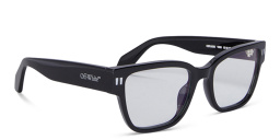 Shop OFF WHITE Style 56 Unisex Rectangle Eyeglasses in Black online.