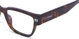 OFF WHITE Style 56 Unisex Rectangle Eyeglasses in Havana – Product Photo 3