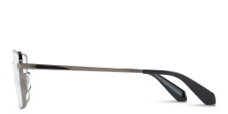 Shop OFF WHITE Style 66 Unisex Wide Rectangle Eyeglasses in Gunmetal online.