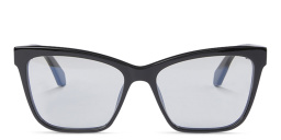 Shop OFF WHITE Style 67 Unisex Wide Cat-Eye Eyeglasses in Black online.