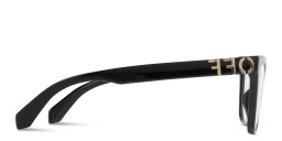 Shop OFF WHITE Style 67 Unisex Wide Cat-Eye Eyeglasses in Black online.